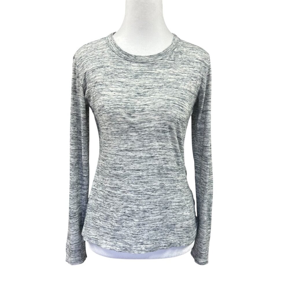James Perse Standard Heather Grey Long Sleeve Shirt Cotton Sz 1 Small